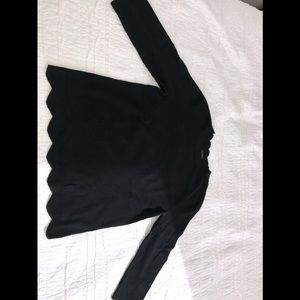 Halogen scallop edge sweater